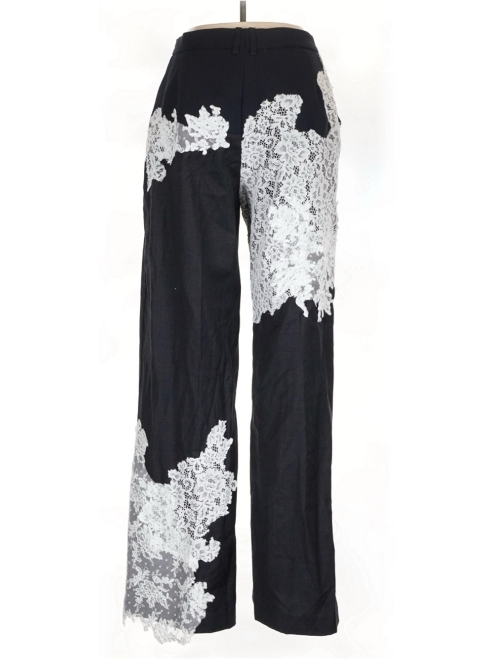 1/OFF PARIS (RE)MADE The Pantalon X Lace Designer Upcycled Size Large VGUC - Picture 3 of 12